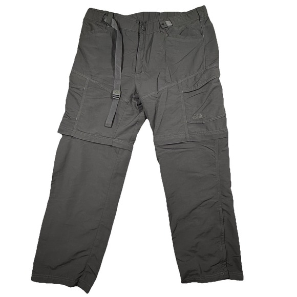 North Face Pants‎ Adult XL Gray Cargo Outdoors Hiking Convertible Climbing Mens - Picture 1 of 11